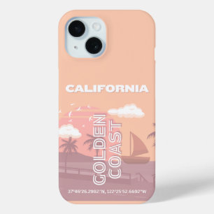 Californië, Reiskunst, Preppy, Pastel iPhone 15 Case