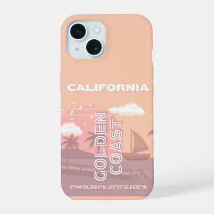 Californië, Reiskunst, Preppy, Pastel iPhone 15 Case