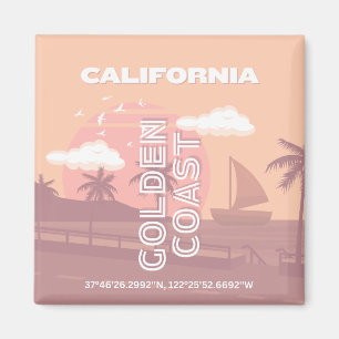 Californië, Reiskunst, Preppy, Pastel Magneet