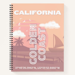 Californië, Reiskunst, Preppy, Pastel Notitieboek