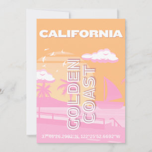 Californië, Reiskunst, Preppy, Preppy Reizen Feestdagenkaart