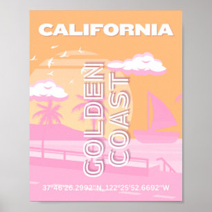 Californië, Reiskunst, Preppy, Preppy Reizen Poster