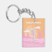 Californië, Reiskunst, Preppy, Preppy Reizen Sleutelhanger (Voorkant Links)
