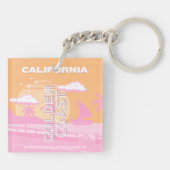 Californië, Reiskunst, Preppy, Preppy Reizen Sleutelhanger (Achterkant)
