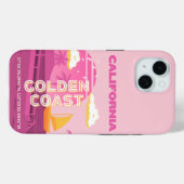 Californië, Reiskunst, Preppy, Roze Case-Mate iPhone Case (Achterkant (horizontaal))