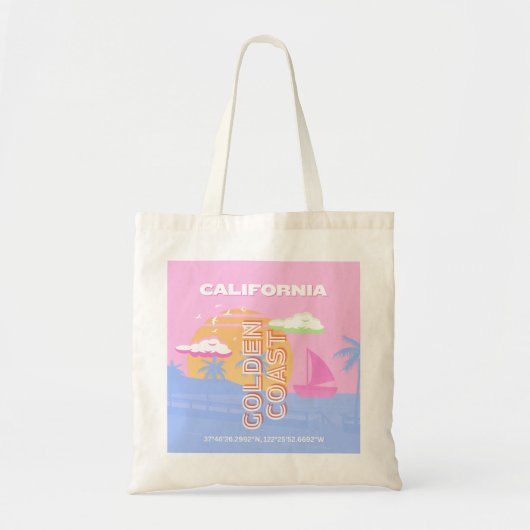 Californië, Reiskunst, Preppy Tote Bag (Voorkant)