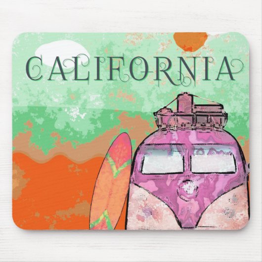 Californië Reisposter Muismat (Voorkant)