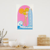 Californië Reisposter Surf Art Western Poster (Keuken)