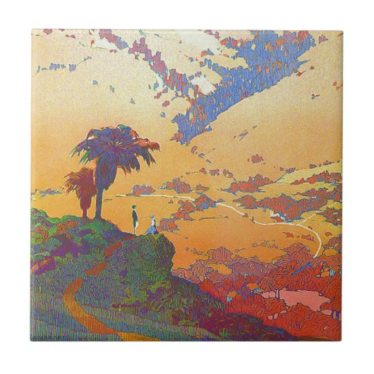 Californië Reizen Keramische Tegel Tegeltje (Voorkant)