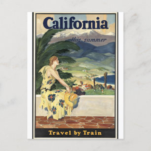  Californië, Reizen per trein Briefkaart