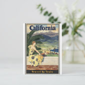  Californië, Reizen per trein Briefkaart (Staand voorkant)