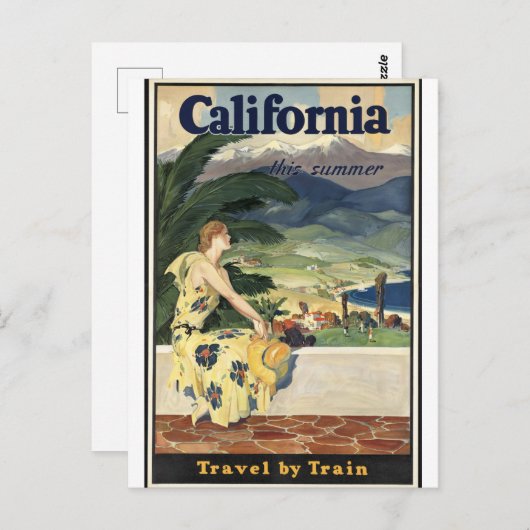  Californië, Reizen per trein Briefkaart (Voorkant / Achterkant)