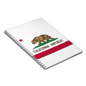 Californië Republic State Flag Notitieboek (Rechterzijde)