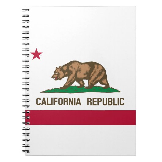 Californië Republic State Flag Notitieboek (Voorkant)