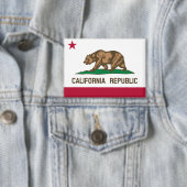 Californië Republiek Beer Vlag: Cali Gouden Staat Button (Insitu)