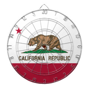 Californië Republiek Beer Vlag: Cali Gouden Staat Dartbord
