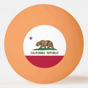 Californië Republiek Beer Vlag: Cali Gouden Staat Pingpongbal