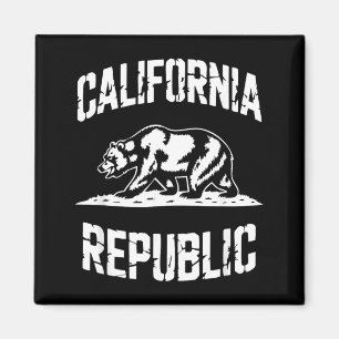 Californië Republiek Grizzly Staat Retro Vintage Magneet
