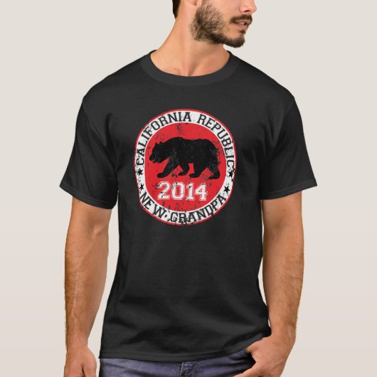 californië republiek nieuwe opa 2014 t-shirt (Voorkant)