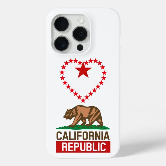 CALIFORNIË REPUBLIEK Staat Vlag Liefde Case-Mate iPhone Case (Achterkant)