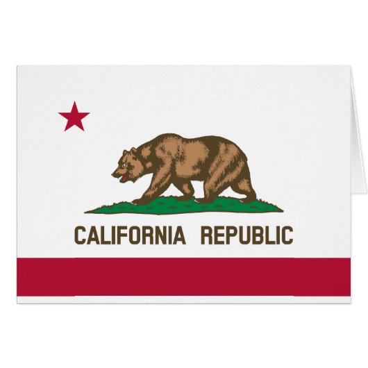 Californië Republiek Staatsvlag (Voorkant Horizontaal)