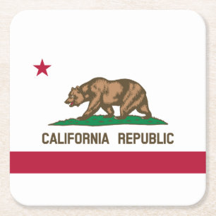 Californië Republiek Staatsvlag Kartonnen Onderzetters