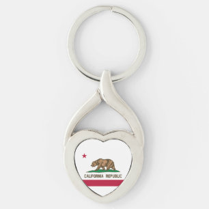 Californië Republiek Staatsvlag Sleutelhanger