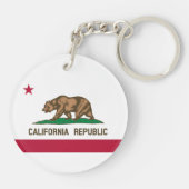 Californië Republiek Staatsvlag Sleutelhanger (Achterkant)