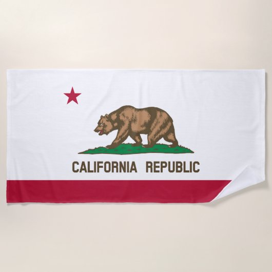 Californië Republiek Staatsvlag Strandlaken (Voorkant)