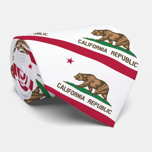 Californië Republiek Staatsvlag Stropdas (Opgerold)