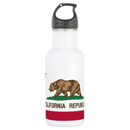 Californië Republiek Staatsvlag Waterfles (Voorkant)