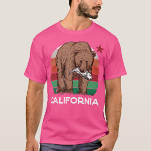 Californië Republiek - State Flag Brown Grizzly Be T-shirt
