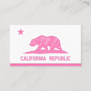 Californië Republiek Vlag Roze Professionele Visitekaartje