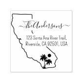 Californië retouradres Palm Tree Custom Zelfinktende Stempel (Design)