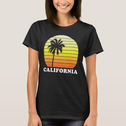  Californië Retro 70s Throwback T-shirt (Voorkant)