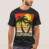 Californië retro  landschap t-shirt (Voorkant)