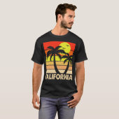 Californië retro  landschap t-shirt (Voorkant volledig)