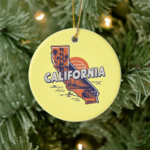 Californië Retro State Silhouet 