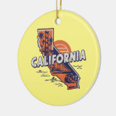 Californië Retro State Silhouet Keramisch Ornament (Links)