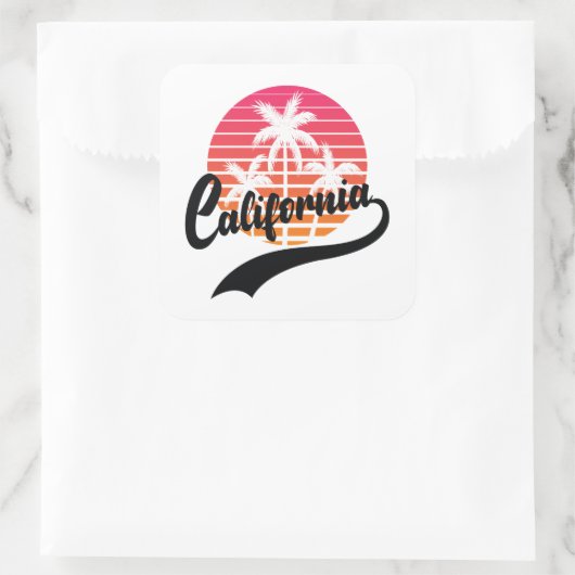 Californië Retro Sticker (Tas)