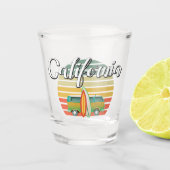 Californië Retro Surf Shot Glass Shot Glas (Voorkant)