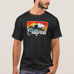 Californië Retro Surf Wave Beach Cali 70s T-shirt