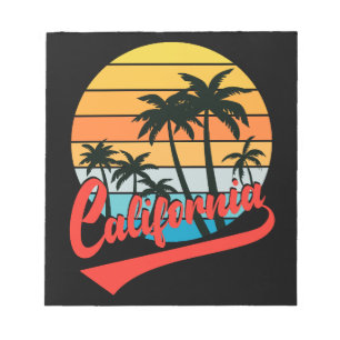 Californië Retro Zonsondergang Notitieblok