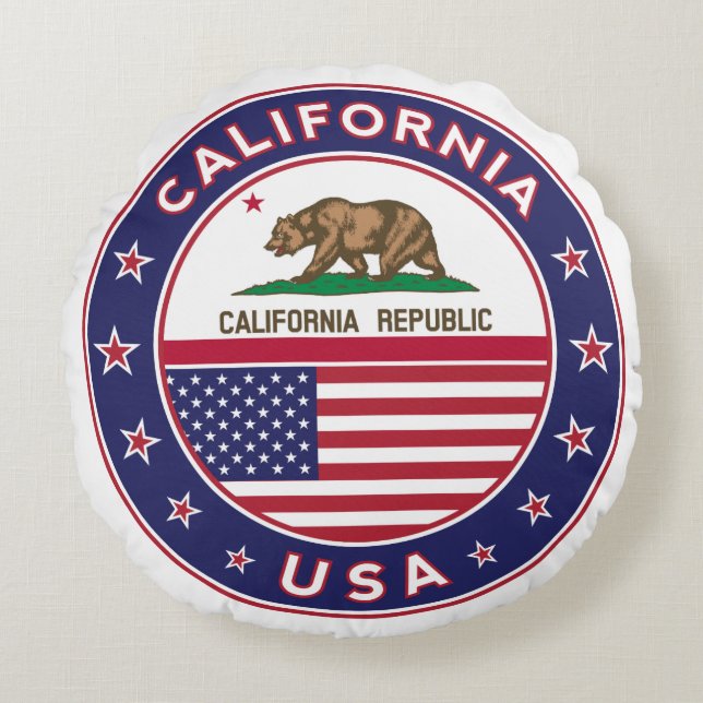 Californië Rond Kussen (Voorkant)