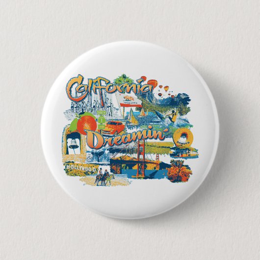 Californië Ronde Button 5,7 Cm (Voorkant)