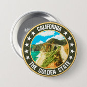 Californië Ronde Button 7,6 Cm (Voorkant /achterkant)