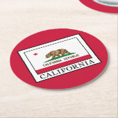 Californië Ronde Kartonnen Onderzetter (Gebogen)
