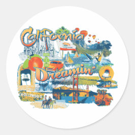 Californië Ronde Sticker