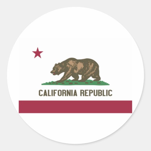 Californië Ronde Sticker (Voorkant)
