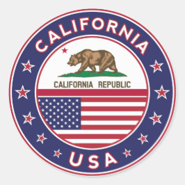Californië Ronde Sticker